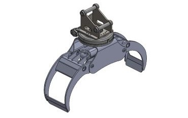 rotating log grab worm drive